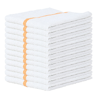 Qwick Wick Bar Mop Towel 30oz Gold Stripe, Case Of 60 (N030-G65-5DZ)