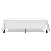 Mariposa Tablecloth 52x114 White, Pack Of 6 (P-TL-52X114-WHT-6PK)