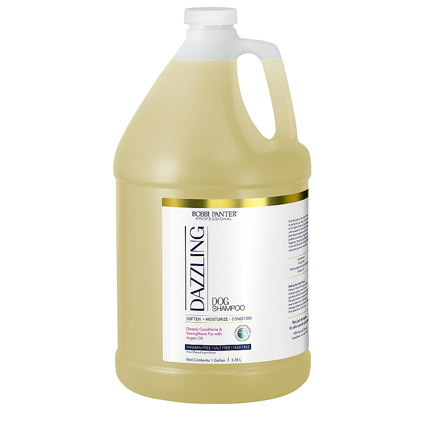 Bobbi Panter Signature Dazzling Dog Shampoo (1 Gallon) Argan Oil, Vitamin A, Geranium And Chamomile, 1 Gallon Bottle (BP00033)
