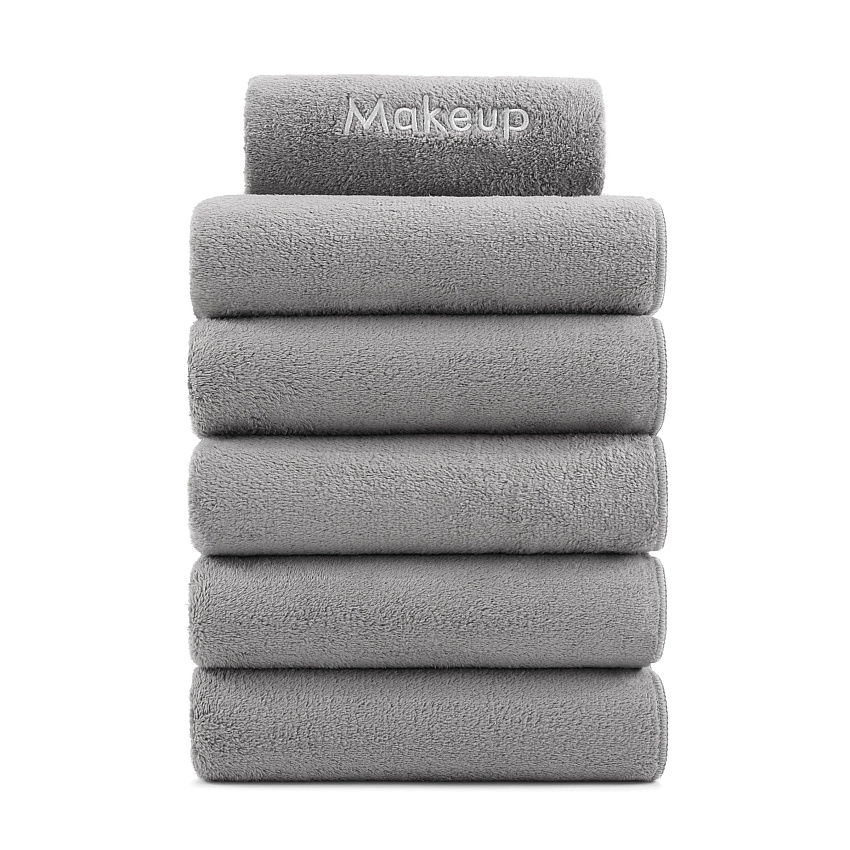 Bck2u Coral Fleece Makeup Fingertip 11x17 Grey, Pack Of 6 (P-MU-FTGRY)