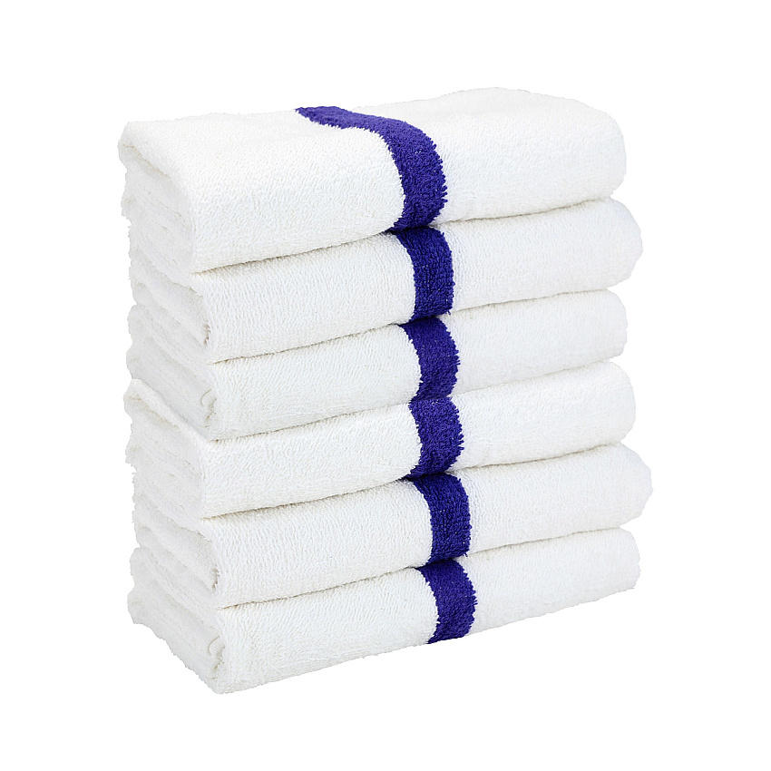 Power Gym Bath Towel 22x44 Blue Stripe, Case Of 60 (P-PWR-2244-6BCS)
