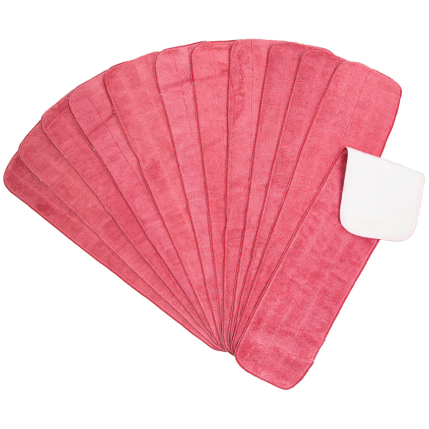 Microfiber Flat Wet Mop - 24", Red, Pack Of 12 (PNP830024R)