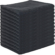 Microfiber Salon Towels - Silvadur Treated (black) 90 Gr, Case Of 192 (M915109BK-SLV)