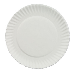 AJM Packaging White Paper Plates, 7" Dia, 100/pack, 10 Packs/carton (AJMPP7GREWH)