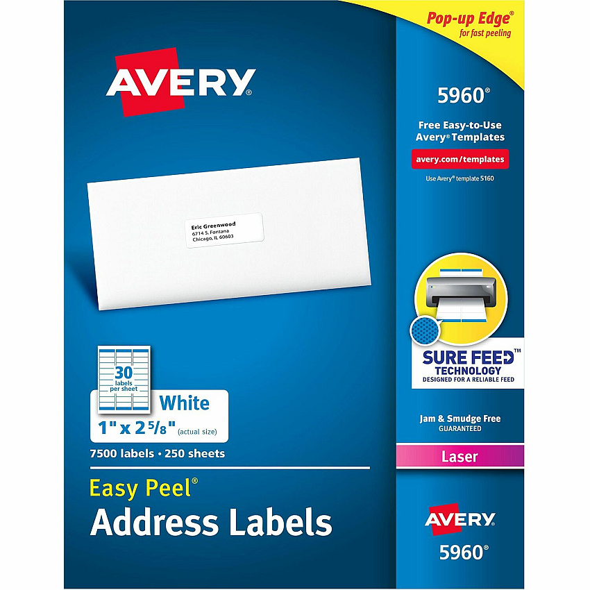 Avery Easy Peel Address Labels (AVE5960)
