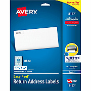 Avery Easy Peel White Inkjet Mailing Labels (AVE8167)