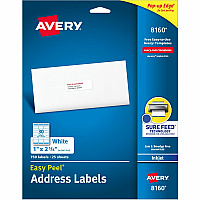 Avery Easy Peel Address Labels with Sure Feed Technology (AVE8160)