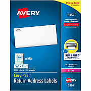 Avery Easy Peel Return Address Labels with Sure Feed Technology (5167)
