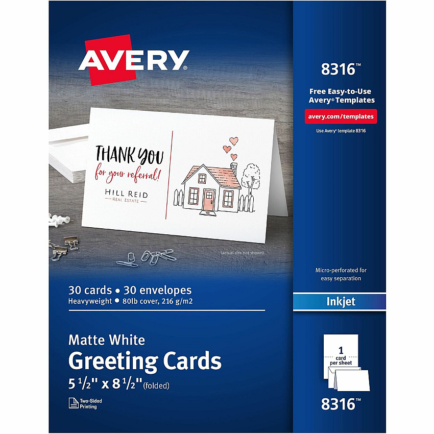 Avery Half-fold Greeting Cards (AVE8316)