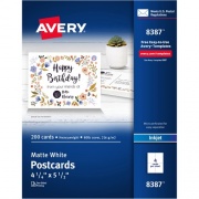 Avery Inkjet Postcard - White (8387)