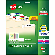 Avery TrueBlock File Folder Labels (AVE5266)