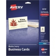 Avery 2" x 3.5" Ivory Business Cards, Sure Feed(TM), 250 (8376)