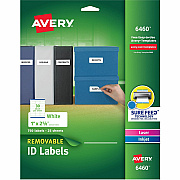 Avery Removable I.D. Laser/Inkjet Labels (AVE6460)
