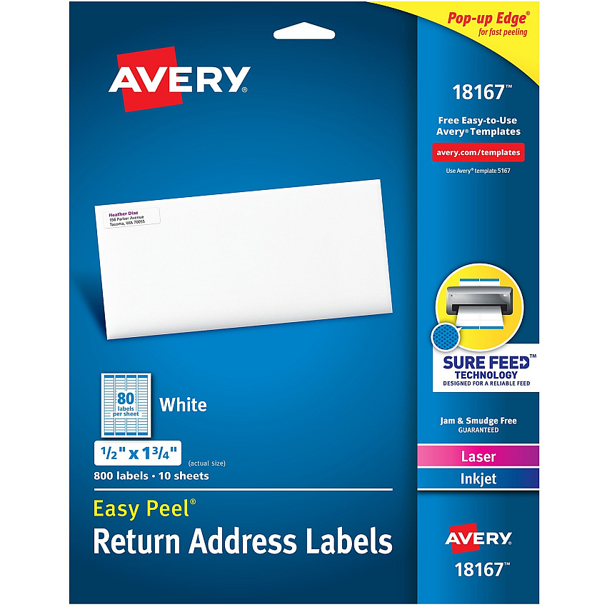 Avery Laser & Inkjet Return Address Labels (AVE18167)