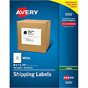 Avery Shipping Labels for Copiers, 8-1/2" x 11" , 100 Labels (AVE5353)