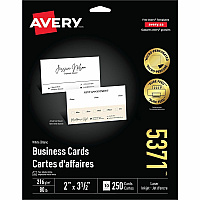 Avery Micro-Perforated Business Cards for Laser Printers, 2" x 3½" (AVE5371)