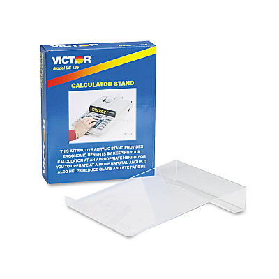 Victor Large Angled Acrylic Calculator Stand, 9 x 11 x 2, Clear (VCTLS125)