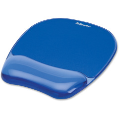 Fellowes Crystals Gel Mousepad/Wrist Rest - Blue (91141)