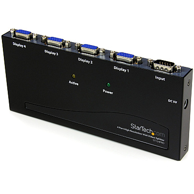 StarTech 4 Port High Res Vga Video Splitter (ST124PRO)