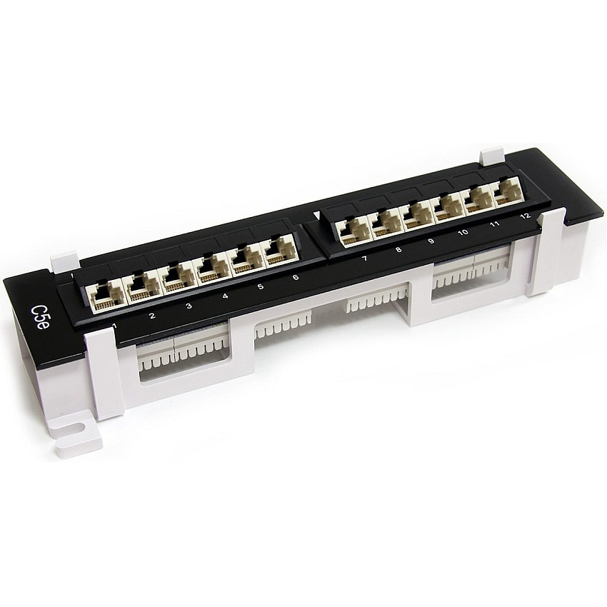 StarTech 1u 12 Port Wall Mount Cat5e Patch Panel (PANEL4512)
