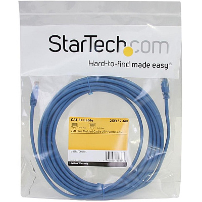 StarTech 25 Ft Blue Molded Cat5e Utp Patch Cable (M45PATCH25BL)