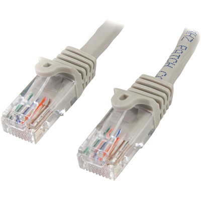 StarTech 15ft Gray Snagless Cat5e Utp Patch Cable (45PATCH15GR)