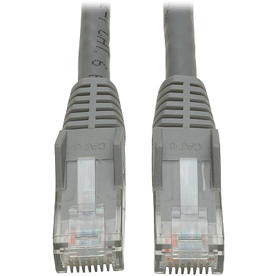 Eaton Tripp Lite Series Cat6 Gigabit Snagless Molded (UTP) Ethernet Cable (RJ45 M/M), PoE, Gray, 7 ft. (2.13 m) (N201007GY)
