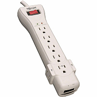 Tripp Lite Protect It! 7-Outlet Surge Protector, 15 ft. (4.57 m) Cord, 2520 Joules, Fax/Modem Protection, RJ11 (SUPER7TEL15)