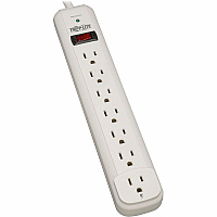 Tripp Lite Protect It! 7-Outlet Surge Protector, 12 ft. Cord, 1080 Joules, Diagnostic LED, Light Gray Housing (TLP712)