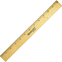 Westcott Beveled Metal Edge Wood Rulers (ACM05011)