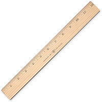 Westcott 12" Dual-Sided Inches/Metric Wood Ruler (ACM10375)