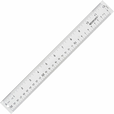 Westcott 12" Transparent Ruler (ACM10562)