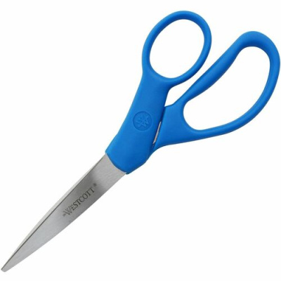 Westcott 8 Bent All Purpose Preferred Stainless Steel Scissors, Blue  (43218)