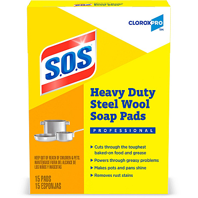 CloroxPro S.O.S Steel Wool Soap Pads (CLO88320)