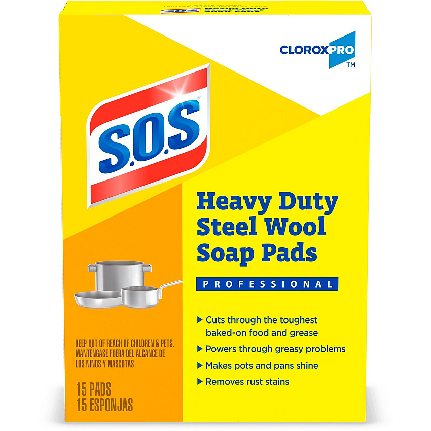CloroxPro S.O.S Steel Wool Soap Pads (CLO88320)