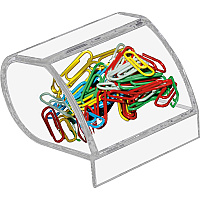 Kantek Acrylic Paper Clip Holder (KTKAD40)