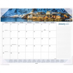 AT-A-GLANCE Panoramic Seascape Scene Monthly Desk Pad (89803)