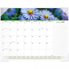 AT-A-GLANCE Panoramic Floral Image Monthly Desk Pad (89805)