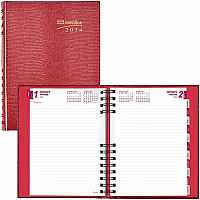 Brownline CoilPro Daily Hard Cover Planner (REDCB389CRED)