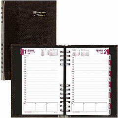 Brownline Daily Planner, CoilPro, English, Black (CB634C.BLK) (CB634CBLK)