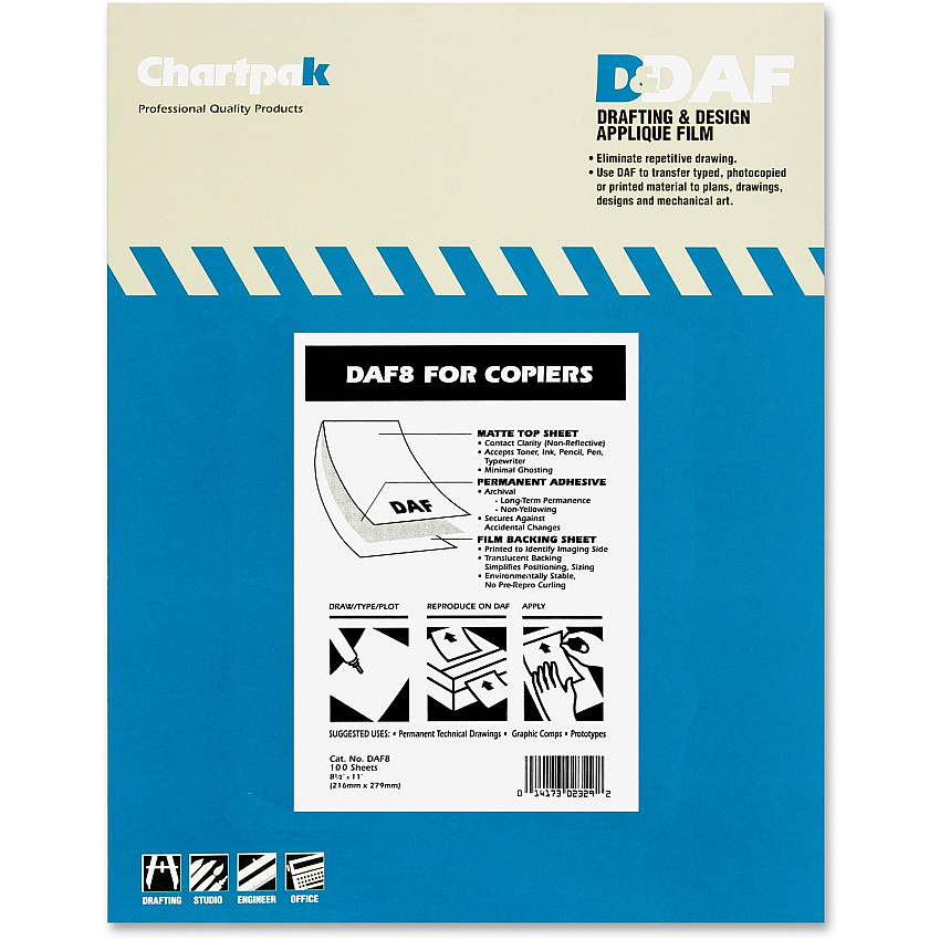 Chartpak 1.5 mil Applique Drafting Film (CHADAF8)