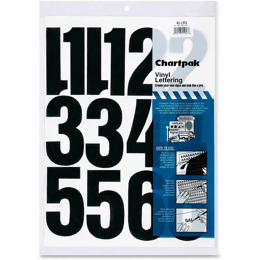 Chartpak Permanent Adhesive Vinyl Numbers (CHA01193)