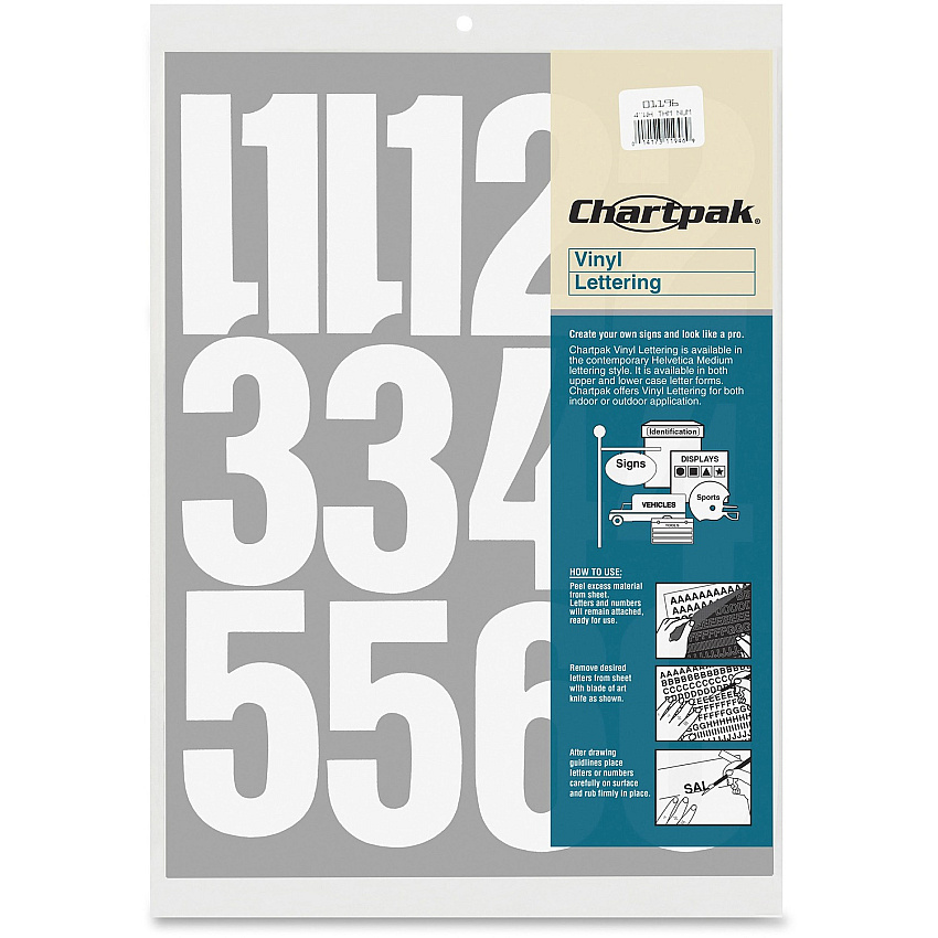 Chartpak Permanent Adhesive Vinyl Numbers (CHA01196)