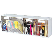 deflecto Tilt Bin Interlocking Multi-Bin Storage Organizer (DEF20403OP)