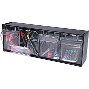 deflecto Tilt Bin Interlocking Multi-Bin Storage Organizer (DEF20404OP)