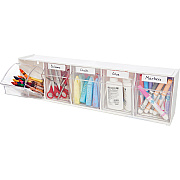 deflecto Tilt Bin Interlocking Multi-Bin Storage Organizer (DEF20503OP)