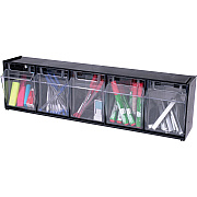 deflecto Tilt Bin Interlocking Multi-Bin Storage Organizer (DEF20504OP)