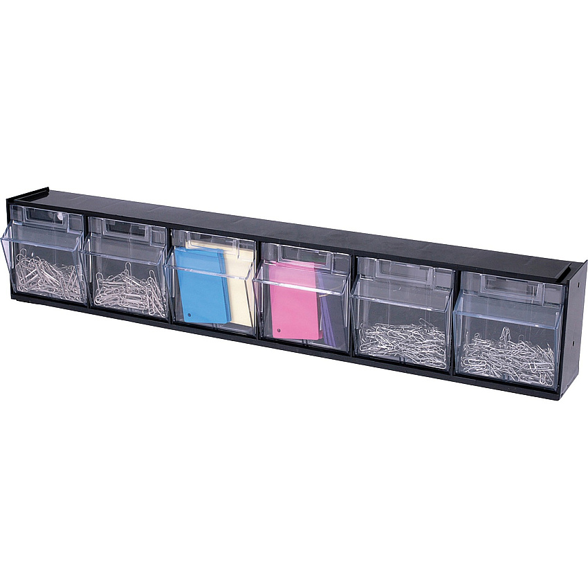 deflecto Tilt Bin Interlocking Multi-Bin Storage Organizer (DEF20604OP)