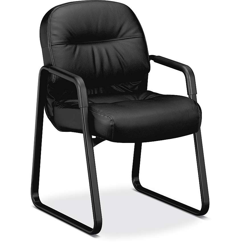 HON Pillow-Soft Guest Chair, Leather (HON2093SR11T)