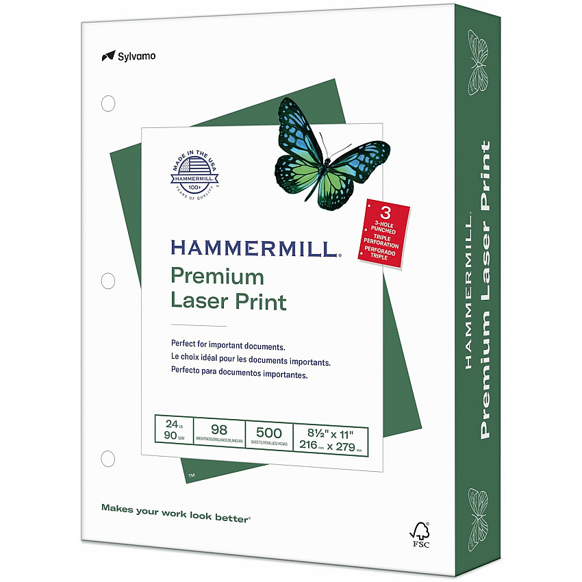 Hammermill Premium 3HP Laser Print Paper - White (HAM107681)